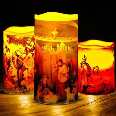 Imagem de Velas de Natal LED Treela, 3 unidades, temporizador sem chama, luz que