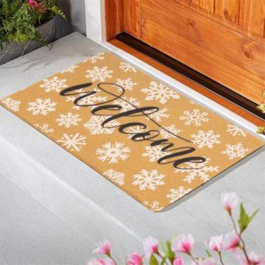 Imagem de Capacho IZUS Winter-Snowflake Welcome for inverno-primavera 45x75cm