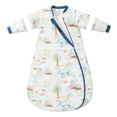 Imagem de Saco de dormir para bebês de 3 a 6 meses de algodão, 1,0 tog, mangas r
