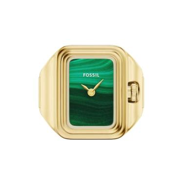 Imagem de Fossil Relógio feminino Raquel de aço inoxidável dourado com dois ponteiros (modelo: ES5448)