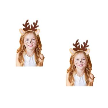Imagem de Toyvian 2 Peças de Faixa de Chifre de Veado: Faixa de Chifre de Rena, de Cabelo Com Orelhas de de Veado de Natal - Acessórios Fofos para de Alce para Mulheres, Meninos, Natal, Cosplay, Artigos para