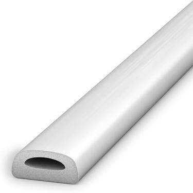 Imagem de Fita Veda Frestas Tipo D - 4mm Branco - 6 metros Contra Insetos Poeira