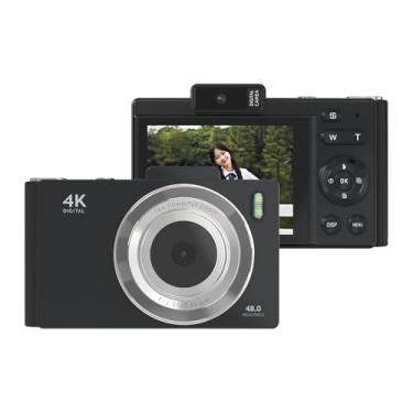 Imagem de Andoer Câmera digital 4K Câmera de vídeo digital portátil CCD 48MP 2,8 polegadas tela IPS antivibração zoom 16X foco automático com bateria flash aniversário para adolescentes estudantes amigos