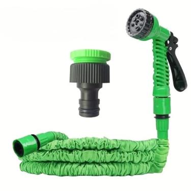 Imagem de Mangueira Mágica 15 e 30 Metros Flexível 7 funções Jato Irrigação para Jardim Lavagem de Carro (Verde 15m 50FT)