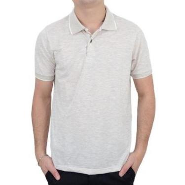 Imagem de Camisa Polo Masculina Ogochi Concept Malha Slim Bege - 0075-Masculino