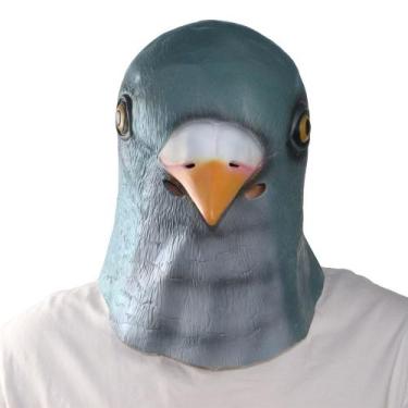 Imagem de Máscara de pombo com cabeça de animal realista para cosplay de Hallowe