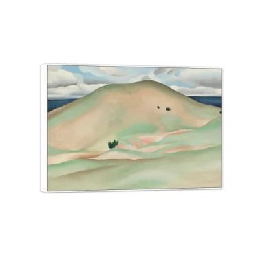 Imagem de Georgia O'Keeffe famosa arte de parede impressões em tela pronto para pendurar - Novo México - quadro branco para decoração de sala de estar 70 x 100 cm 27 x 39 pol