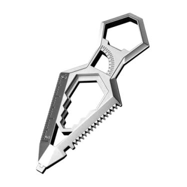 Imagem de Ferramentas de Chaveiro,Abre-Garrafas, Cortador e Chave de Roda | Portátil Inoxidável Abre-garrafas Chave de Fendas para Porcas - para Acampamento Caminhadas Atividades ao Ar Livre