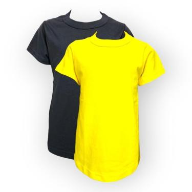 Imagem de KIT 2 CAMISETAS INFANTIL MANGA CURTA ALGODAO LISA BASICA 2 - 8-Masculino