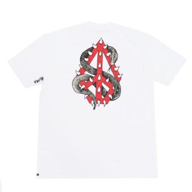 Imagem de Camiseta Volcom Comfort Snake Peace - Branco (Oversize)-Masculino