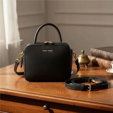 Imagem de Bolsa feminina baú pequena Pavão de Ouro PRIME