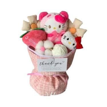 Imagem de Brinquedo De Pelúcia Kawaii Sanrio Kuromi Hellokitty Cinnamoroll Buquê