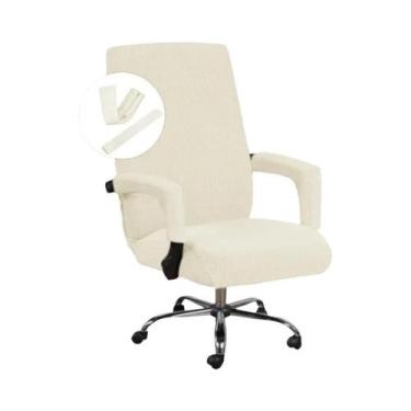 Imagem de Capa De Cadeira De Escritório Elástica Rotativa Tamanho M L Anti-sujei