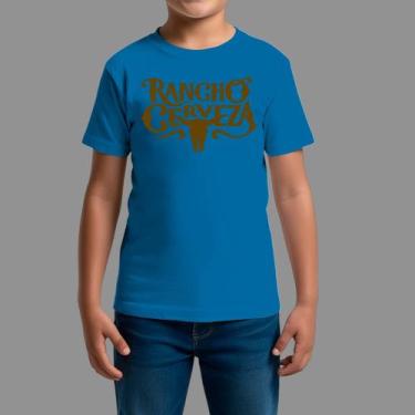 Imagem de Camisetas Infatil Básica Masculina Moda Country Manga Curta Gola Redon