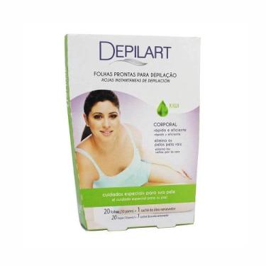 Imagem de Folhas Prontas Para Depilação Corporal Depilart Kiwi 10Fls - Depil Bel