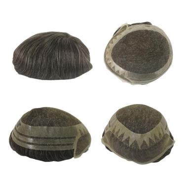 Imagem de Prótese Capilar Híbrida Mod. André Com Nó 20X25 D= 115%