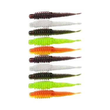 Imagem de Kit De Iscas Macias 10PCS 65cm 75cm 85cm Isca De TPE Com Gancho Para P