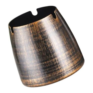Imagem de Cinzeiro de metal retrô, estilo vintage, criativo, para área de trabalho, fumê, cinzeiro, design delicado para casa, restaurante, bar, cafeteria, uso em acabamento de cobre antigo