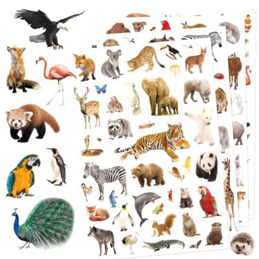 Imagem de Adesivos de animais selvagens, 750 unidades, safári, selva, animal, floresta, vida selvagem, zoológico, criaturas, lembrancinhas, presentes para decoração pegajosa para scrapbook, calendário, agenda