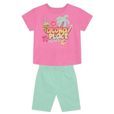 Imagem de Conjunto infantil menina tropical com glitter Brandili