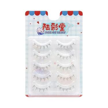 Imagem de Cílios Postiços Antigos Estilo Cartoon 4-8mm, 5 Pares, Cílios Naturais