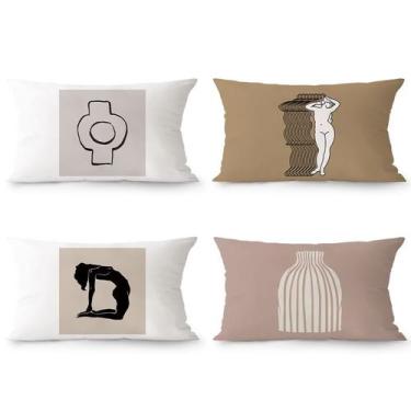 Imagem de Conjunto de fronhas Modern Abstract Art Plush 40x60cm de algodão - yiw