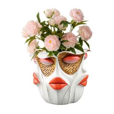 Imagem de Resina facial abstrata para lábios vermelhos em vaso de flores 1,15 kg