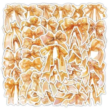 Imagem de Pacote de adesivos, champanhe, laço dourado, 54 unidades, fita elegant