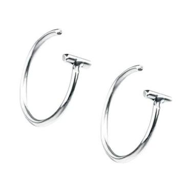 Imagem de Argola De Nariz Falsa Em Aço Inoxidável 316L, Argola De Septo, Brinco 