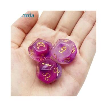 Imagem de Dado De Astrologia Personalizado D12 De Alta Qualidade Em Acrílico Com