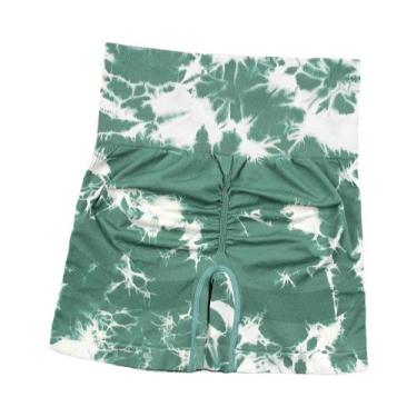 Imagem de Shorts de Cintura Alta Sem Costura Tie Dye - Fitness e Esporte para Mu