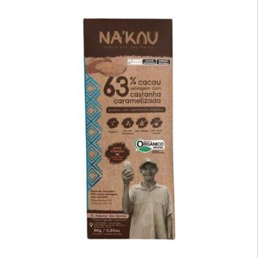 Imagem de Chocolate com Castanha do Pará 63% 80g - Na Kau
