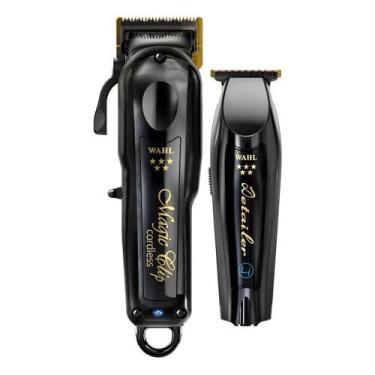 Imagem de Kit Maquinas Corte E Acabamento Barber Cordless Black Wahl Preto