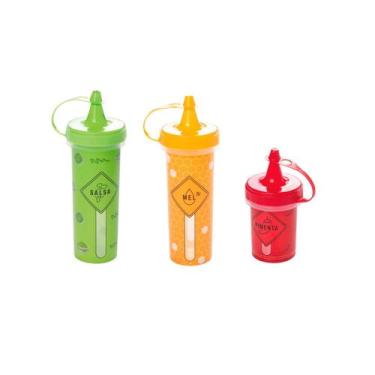 Imagem de Bisnaga Pimenta Mel Molhos Tubo Bico Plastico Caldas 250ml - Genérico