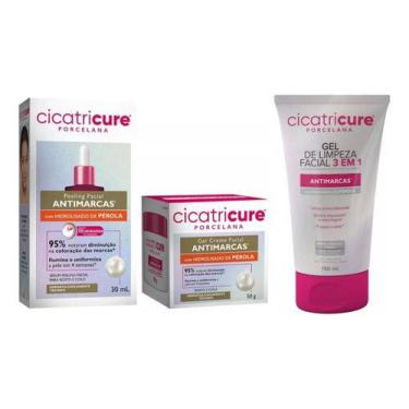 Imagem de Cicatricure Porcelana Kit Completo Creme/Serum/Gel Antimarca