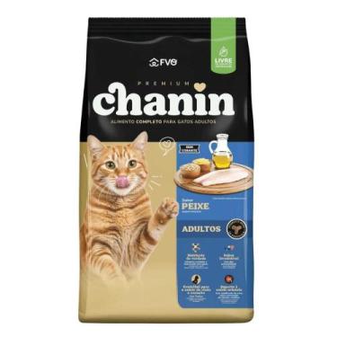 Imagem de Ração Chanin Premium Sabor Peixe Sem Corantes Para Gatos Adultos 25 kg