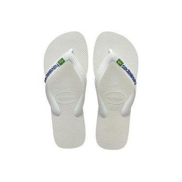 Imagem de Chinelo Havaianas Brasil Logo infantil, Branco, 29/30