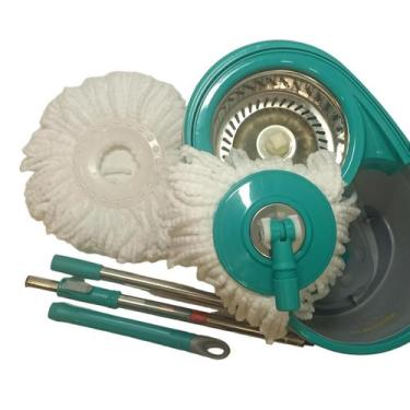 Imagem de Mop Giratório Balde Cesto Inox Com Pedal 17 litros BT 1389 Inox - Bett