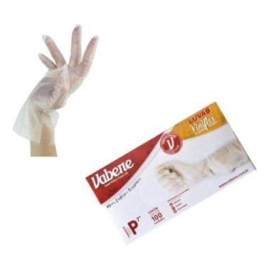 Imagem de Luva Vabene Viniflex Descartável/Prática Tamanho P Cx C/100