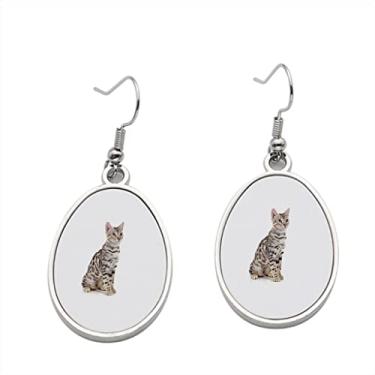 Imagem de Brinco de gato de Bengala – Brincos pendurados para meninas – Presente de festa de aniversário dos namorados