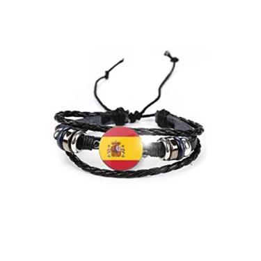 Imagem de Pulseira Bandeira da Espanha Unissex e Ajustável