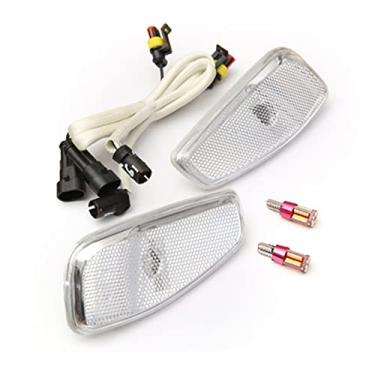 Imagem de JESYMBX Para Jeep Renegade 2014-2017 2 peças repetidor reflexão aviso frontal marcador luzes para-lama luz de seta branca