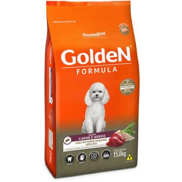 Imagem de Ração Seca PremieR Pet Golden Formula Carne e Arroz para Cães Adultos de Raças Pequenas - 15 Kg