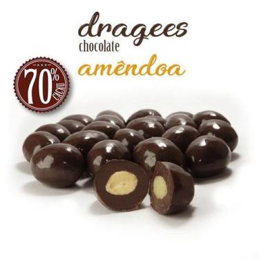 Imagem de Confeito De Amêndoa Com Chocolate 70% Cacau Borússia Chocolates - Ború