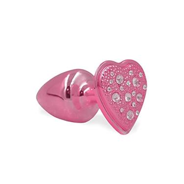 Imagem de Plug Anal com Detalhe em Pedra de Coração Cravejada em Strass (Rosa)