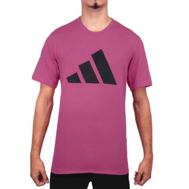 Imagem de Camiseta Adidas Essentials Feelready Logo Rosa E Preta