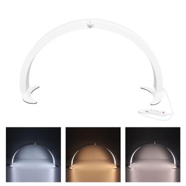 Imagem de Lâmpada de Meia Lua, Lâmpada de Mesa de Manicure Com Cílios de 40W 28, Luz de Corte de 2000LM para Unhas, 10 Engrenagens Reguláveis e 10 Cores, Lâmpada de Mesa para Esteticistas (plugue americano)