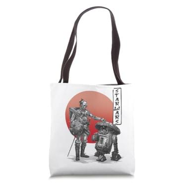 Imagem de Star Wars Visions C-3PO R2-D2 Black and White Color Pop V-2 Tote Bag