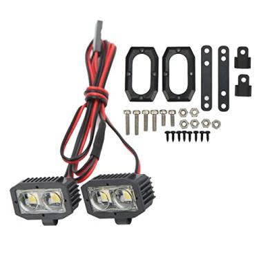 Imagem de Lâmpada De Spot RC, Farol De Luzes LED Brilhantes Para Carro RC, 4 LED Branco Cor De Iluminação Caixa De Plástico Conector 2.54JR, Suportes Removíveis Lâmpada De Spot RC Para 1/10 5 A 7,4V