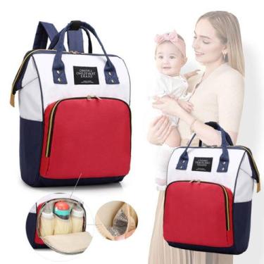 Imagem de Bolsa De Maternidade Mochila Térmica Porta Mamadeira Mamãe Gestante Be